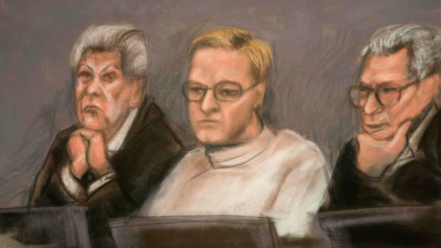 En tegning af Marius Borg Høiby fra retssagen tirsdag.