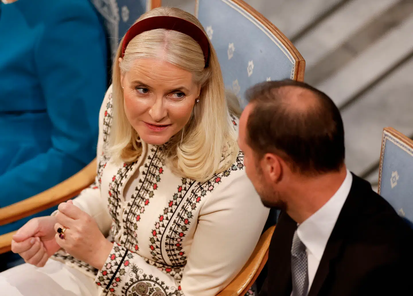 Kronprinsesse Mette-Marit sammen med kronprins Haakon.
