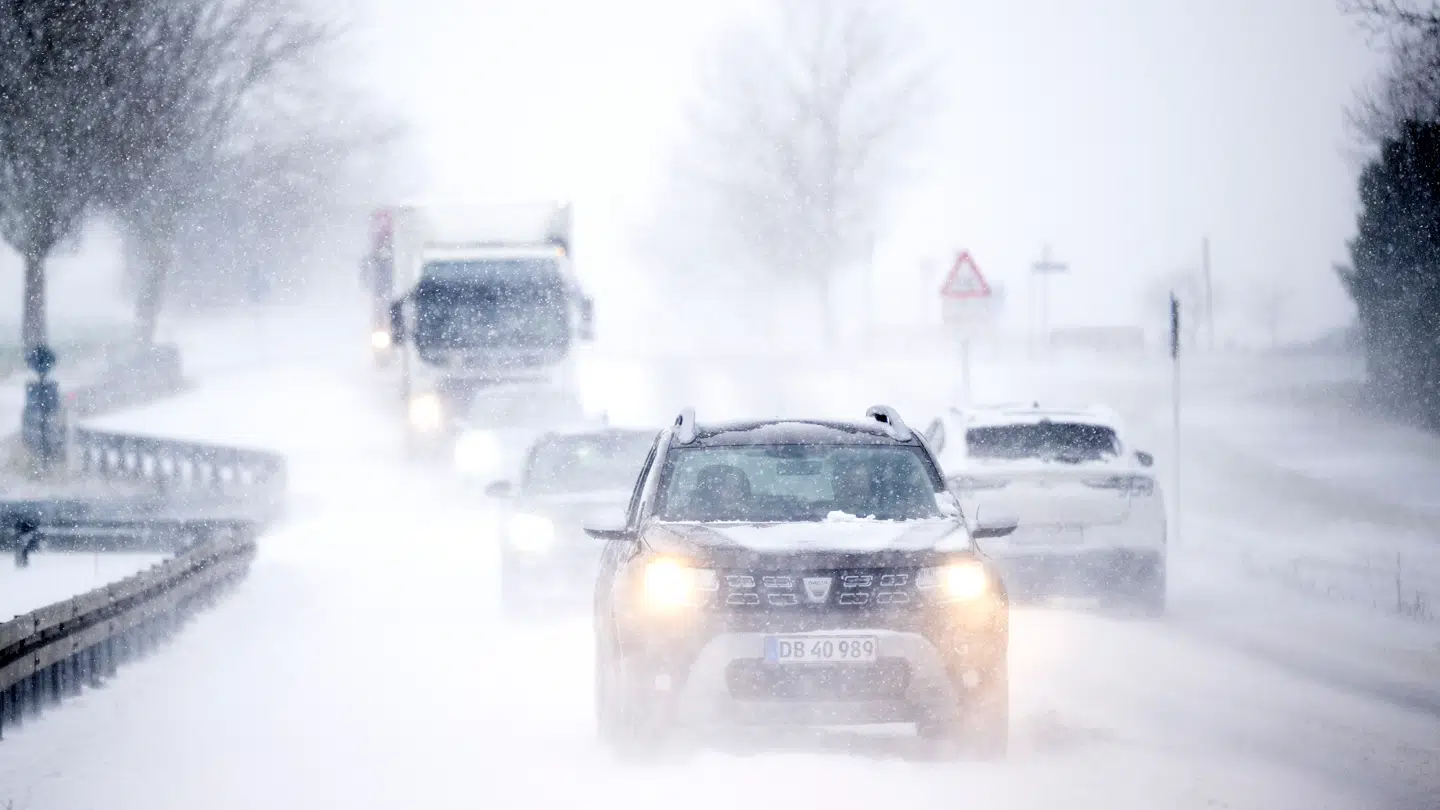 (Arkiv) Et voldsomt snevejr vil torsdag ramme det meste af Danmark.