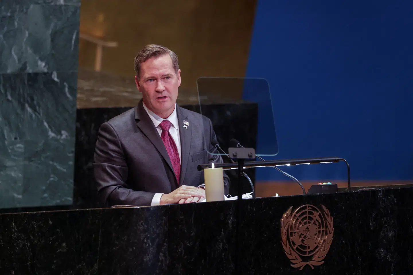 USA's ambassadør til FN, Mike Waltz, siger til nyhedsbureauet Reuters, at USA meget snart vil betale sin gæld til FN. (Arkivfoto).