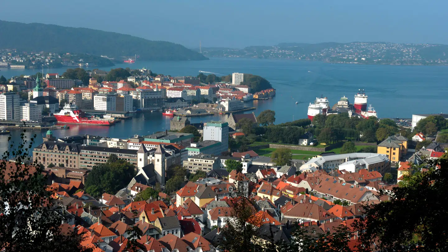 Den norske by Bergen rammes af høj luftforurening i starten af næste uge.