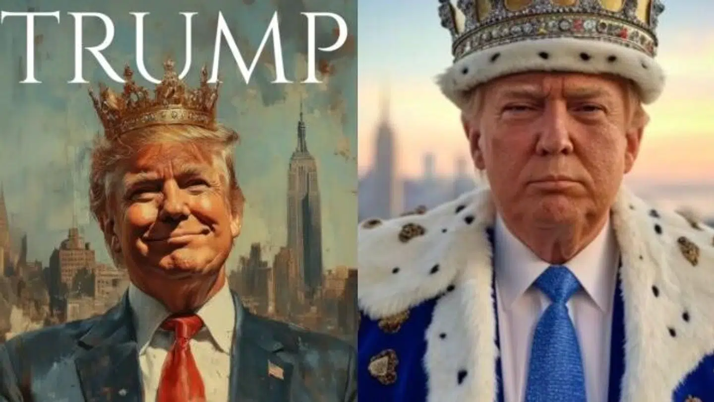 Donald Trump har flere gange sendt billeder ud via Det Hvide Hus X-profil, hvor han poserer som en enevældig konge.