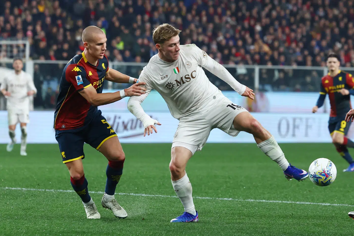 Rasmus Højlund er oppe på otte ligascoringer i sæsonen efter to træffere mod Genoa.