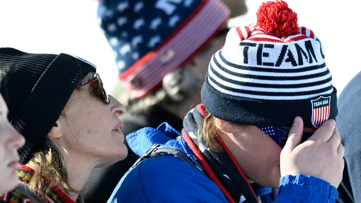 Amerikanske fans reagerer efter Vonns styrt.