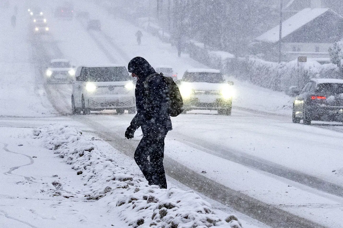 Voldsomt vintervejr i Aalborg i januar. Sneen gør det svært for blinde og svagsynede at orientere sig og færdes sikkert. (Arkivfoto).