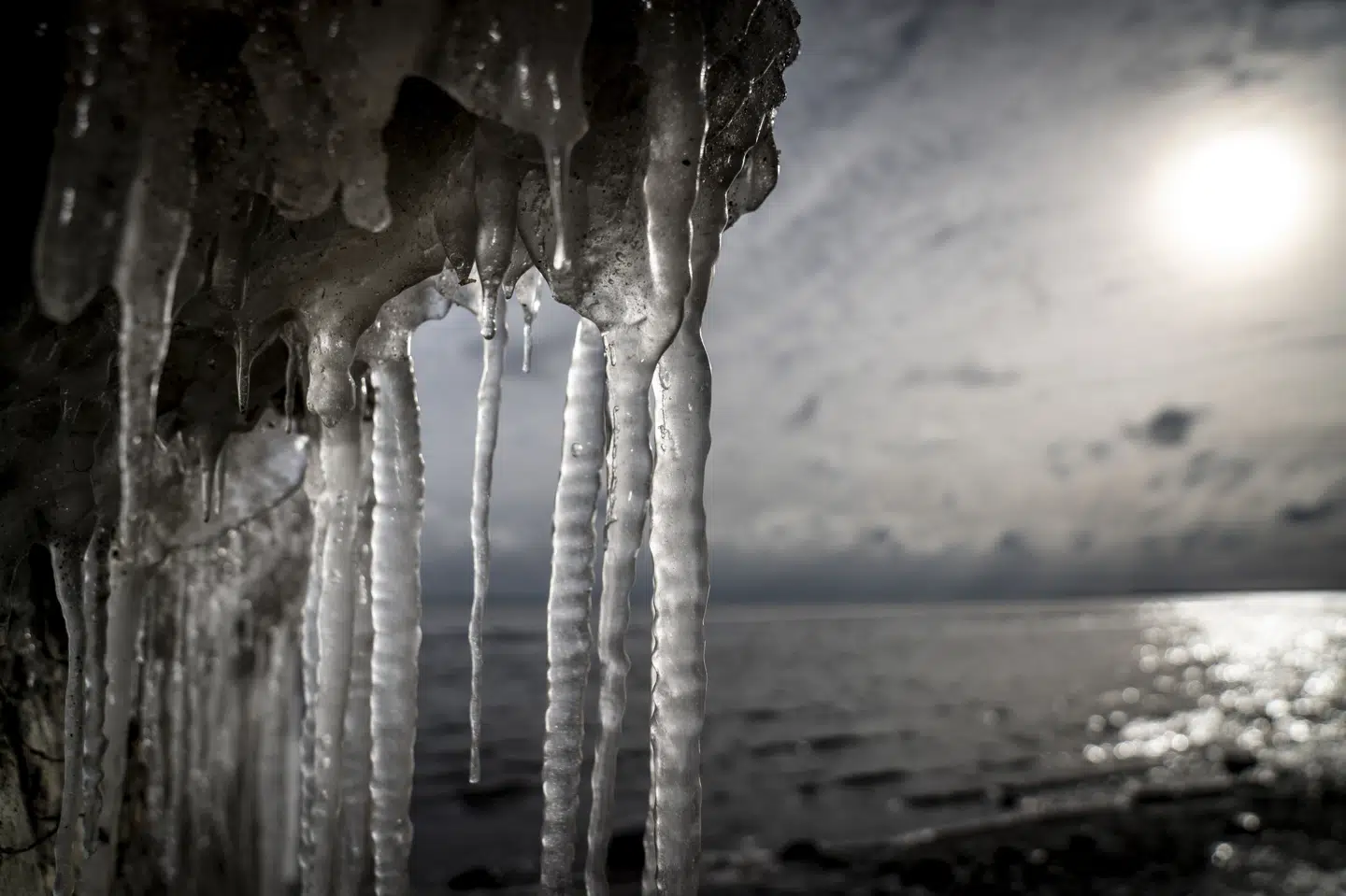 Aarhus Kommune har på nuværende tidspunkt ikke nogen tidshorisont for genåbningen af Nordbadet. For det afhænger blandt andet af, hvornår isen smelter. Billedet her er fra Faxe Ladeplads i 2021. (Arkivfoto).
