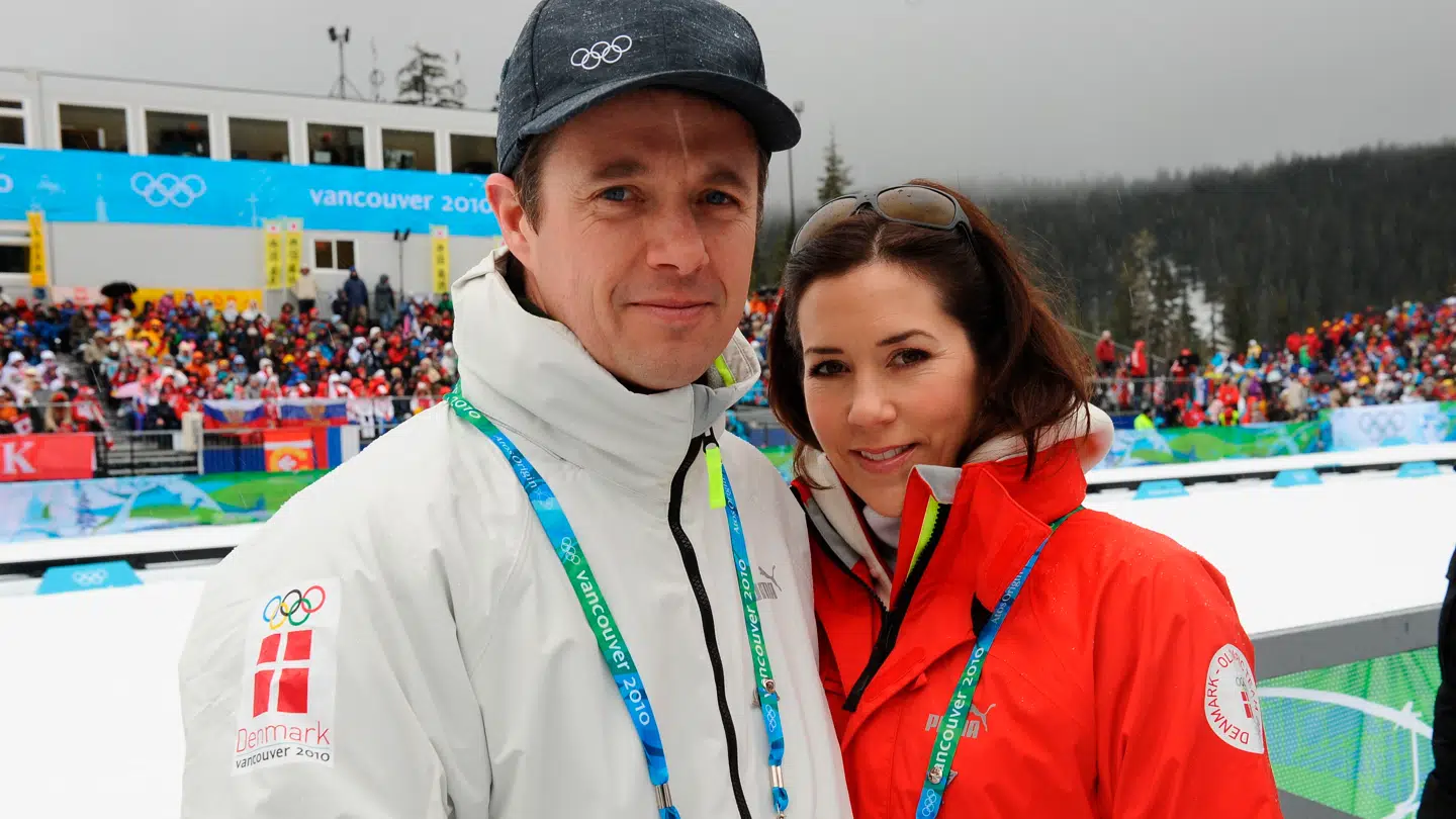 Kronprins Frederik og kronprinsesse Mary under vinter-OL i 2010.
