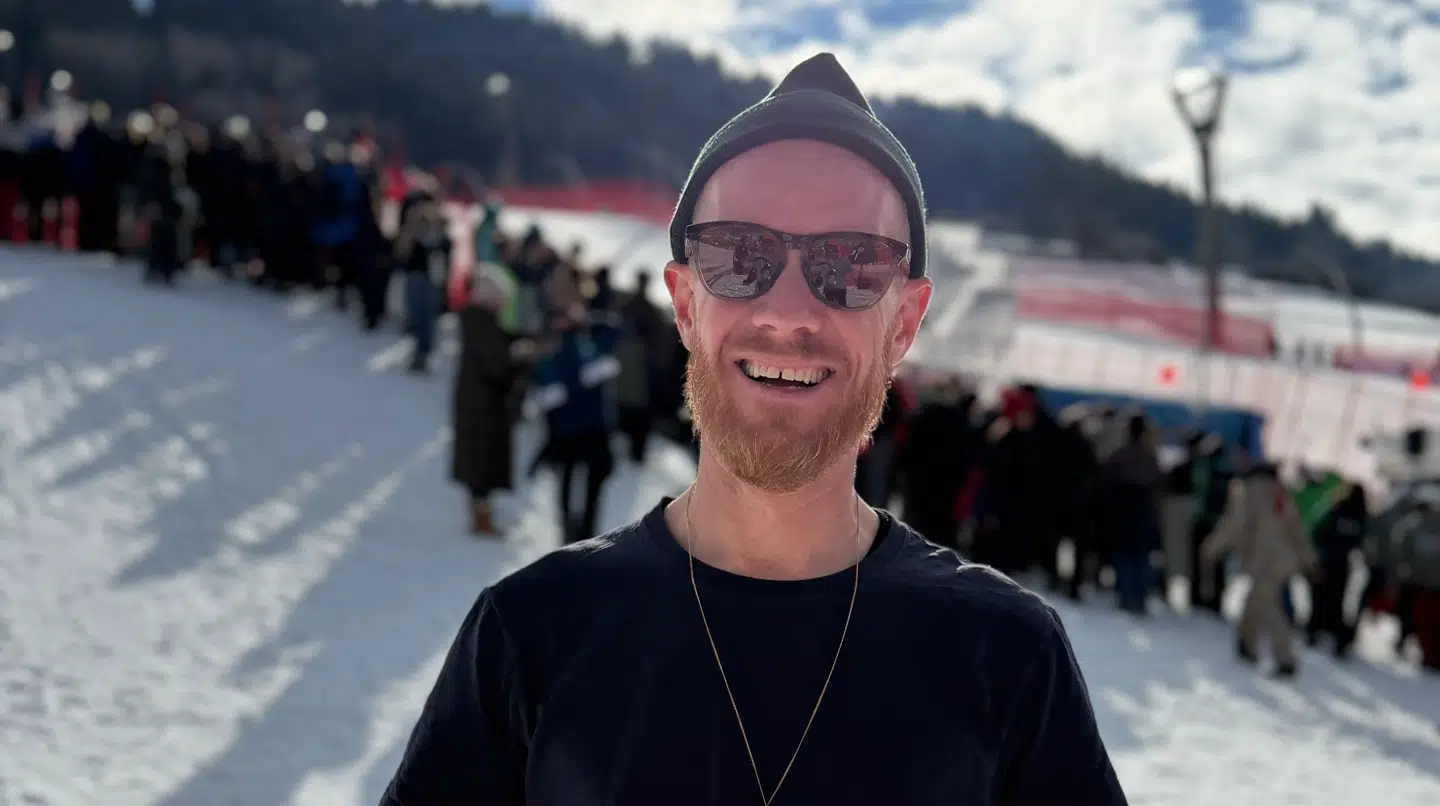 Tobias Hansen er i øjeblikket til vinter-OL i Italien.