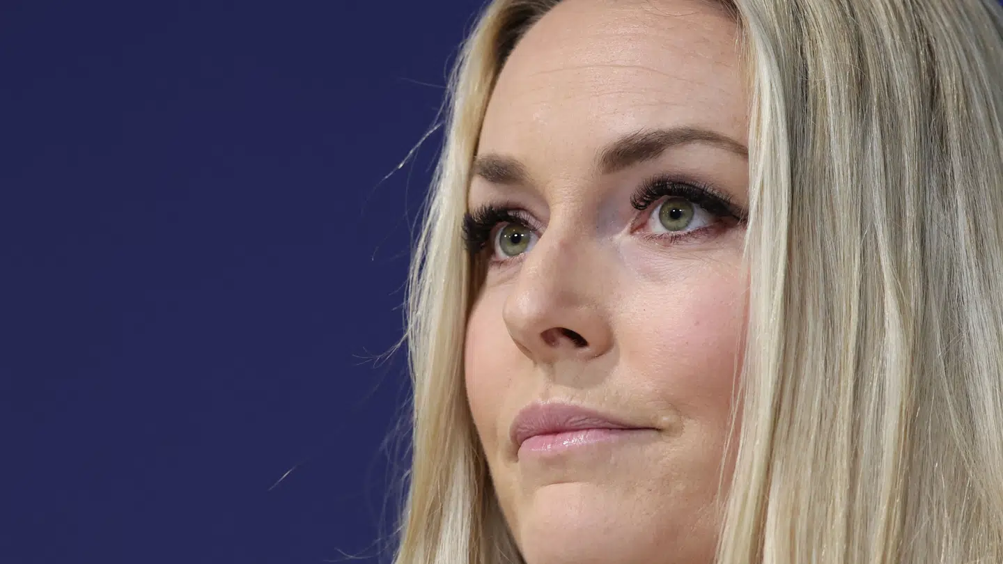 Lindsey Vonn brækkede benet i skrækulykken.
