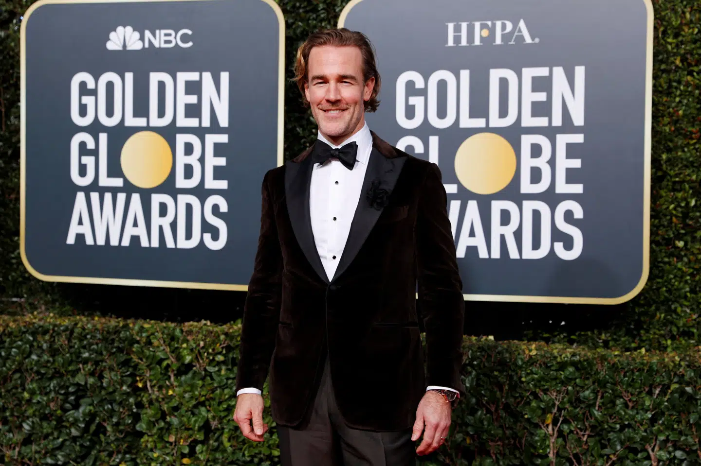 Skuespilleren James Van Der Beek er død efter længere tids sygdom. Her ses han i forbindelse med Golden Globe Awards i 2019. (Arkivfoto).
