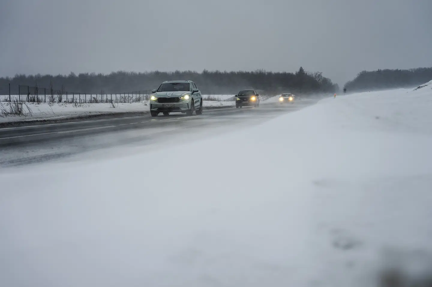 DMI varslede torsdag snestorm i Danmark (Arkivfoto).