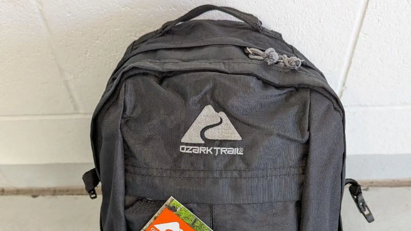 Det er en taske, som ligner denne, politiet nu efterlyser.