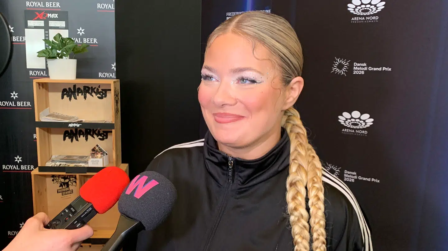 Sissal backstage i Arena Nord, Frederikshavn, lørdag eftermiddag.