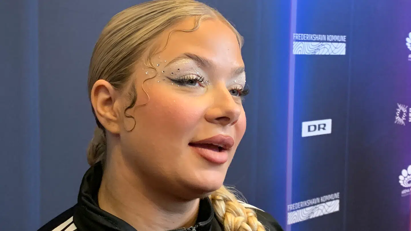 Sissal backstage i Arena Nord lørdag eftermiddag.