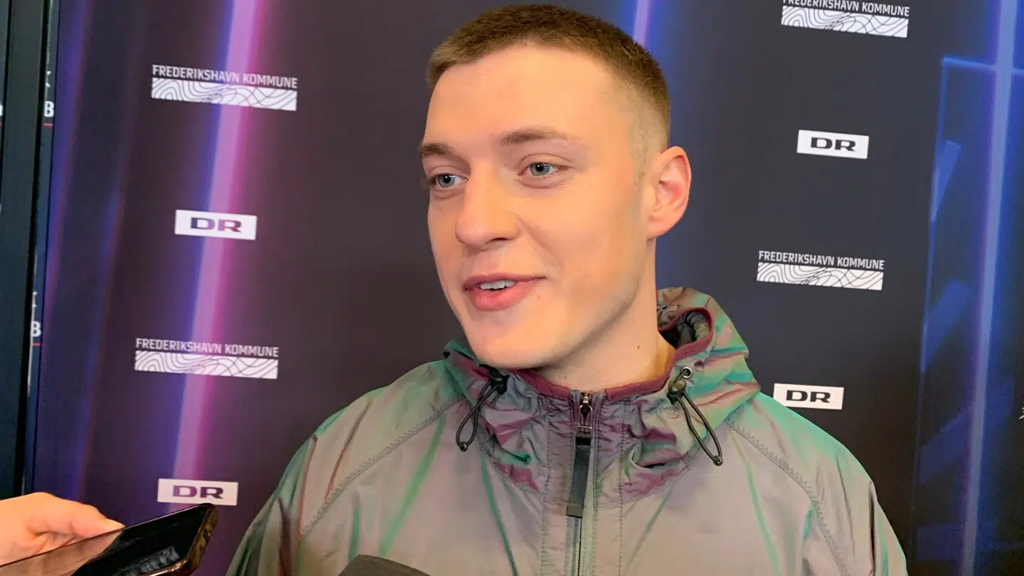 Lasse Skriver lørdag eftermiddag i Arena Nord, Frederikshavn.