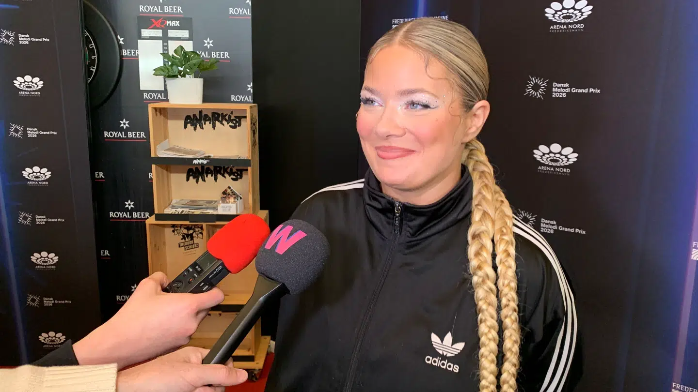 Sissal i presserummet i Arena Nord, Frederikshavn inden lørdagens 'Melodi Grand Prix'.