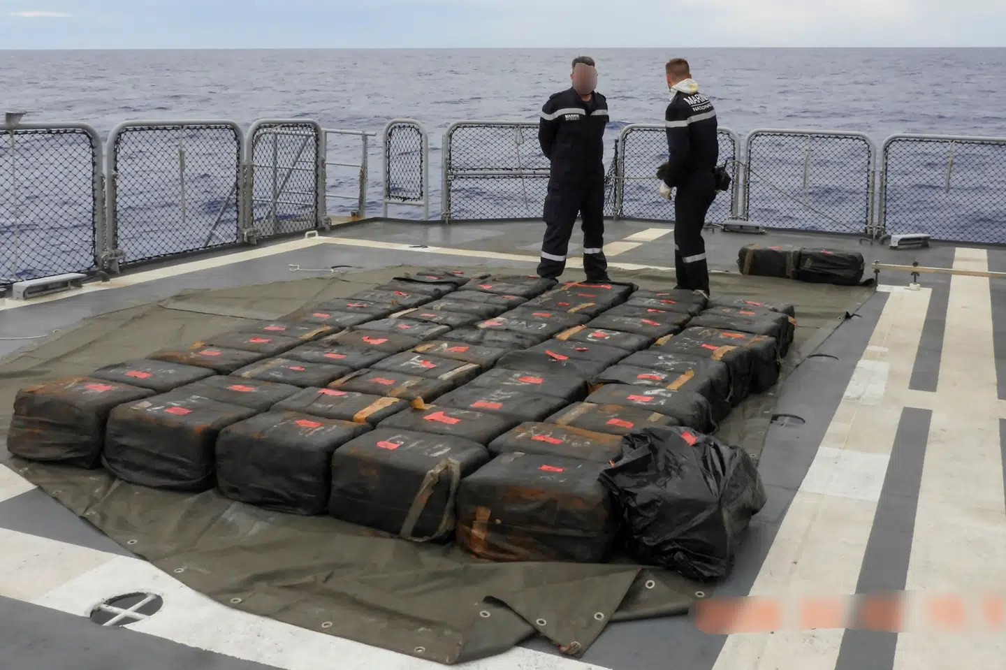 Den 4. februar beslaglagde den franske flåde 4,25 ton kokain fra et skib i den sydlige del af Stillehavet. Lørdag har myndighederne beslaglagt 2,4 ton kokain fra et andet fartøj. (Arkivfoto).