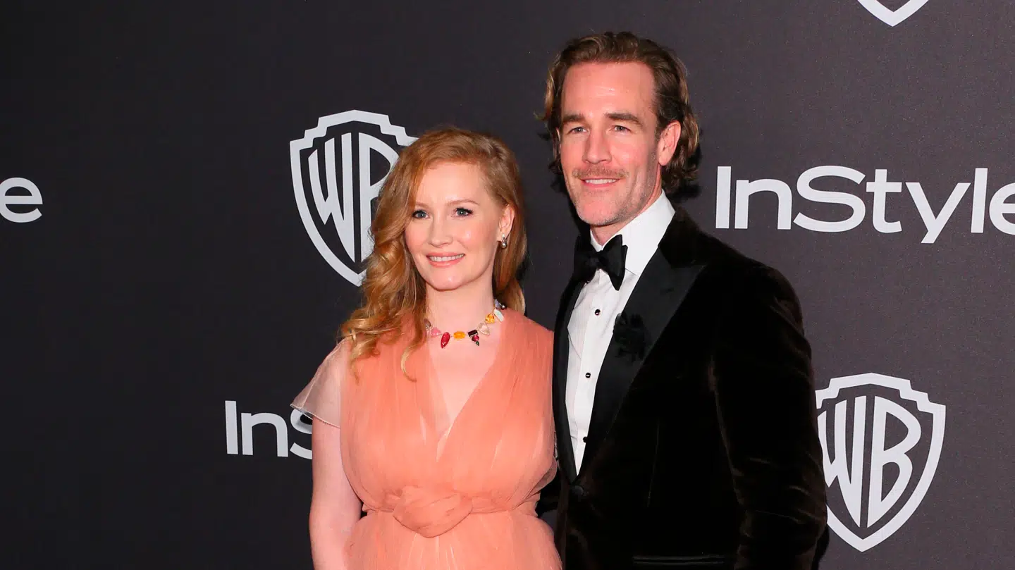Den nu afdøde skuespiller James Van Der Beek sammen med sin kone Kimberly Van Der Beek.