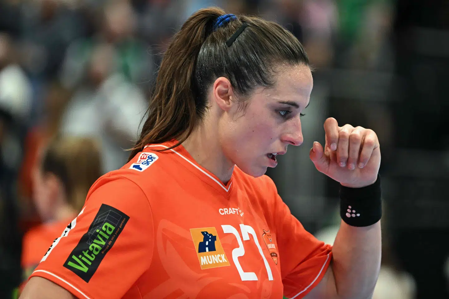 Louise Burgaard har brækket en knogle i hånden og meldes ude i den kommende tid. (Arkivfoto).