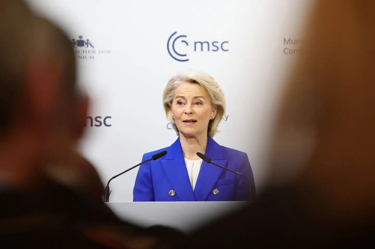 Billedet er fra sidste uges sikkerhedskonference i München, hvor EU-Kommissionens formand, Ursula von der Leyen, holdt tale. Ifølge Bloombergs kilder har hun i marts planer om at besøge Grønland. (Arkivfoto).