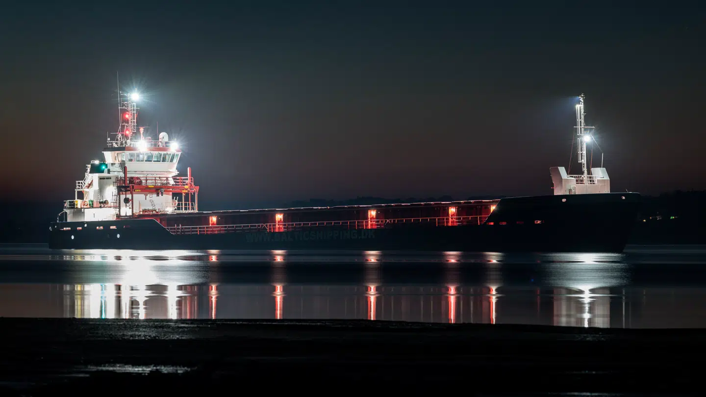 Tankskibet Baltic Wind gået på grund ved Hundested torsdag den 19. februar 2026. (Foto: Steven Knap/Scanpix 2026)