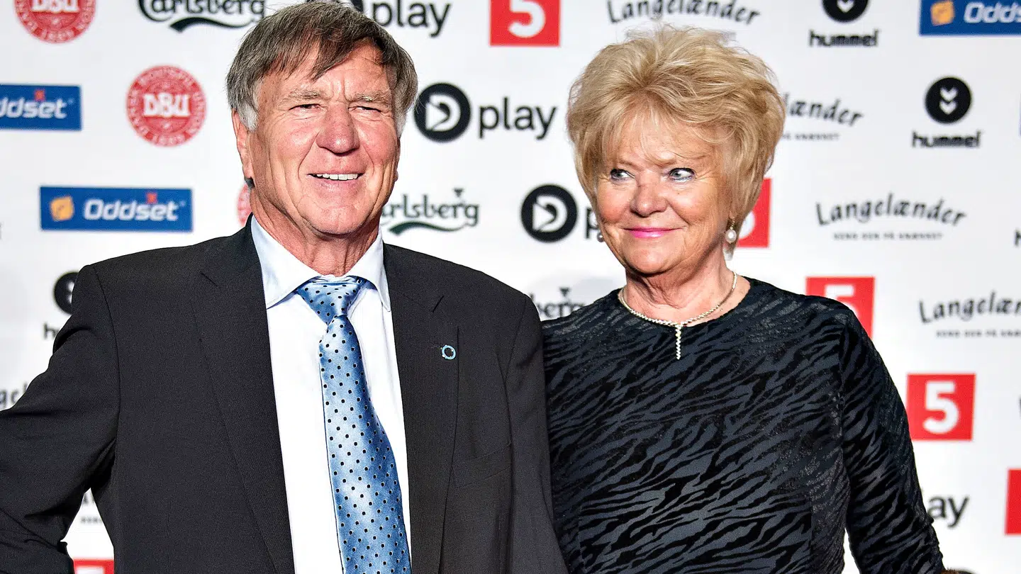 Sepp Piontek var et stort smil kort efter sin 80 års fødselsdag, hvor han og fruen ankom til Dansk Fodbold Award-showet.