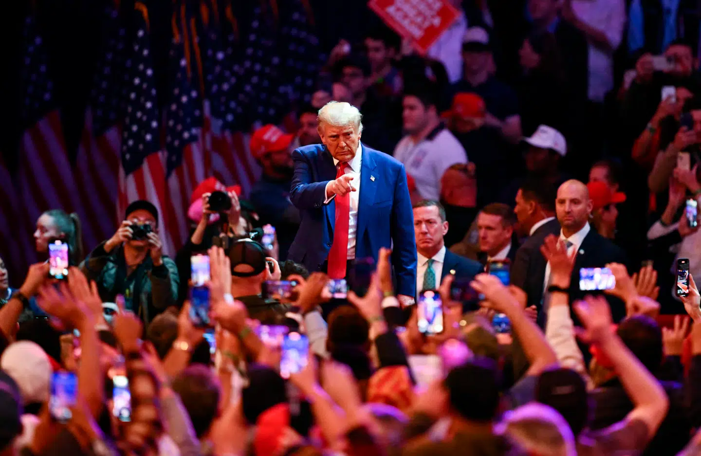 Under den amerikanske præsidentvalgkamp i 2024 afviklede Donald Trump et stort vælgershow i Madison Square Garden i New York City.