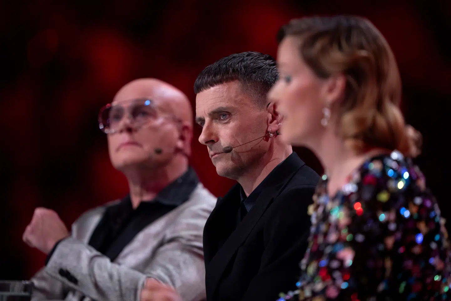 Thomas Blachman, Simon Kvamm og Oh Land under X Factor-finalen sidste år.