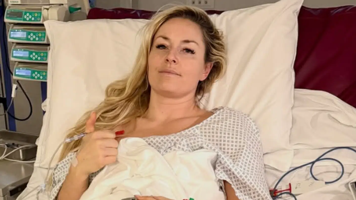 Lindsey Vonn på hospitalet efter skrækulykken ved OL.