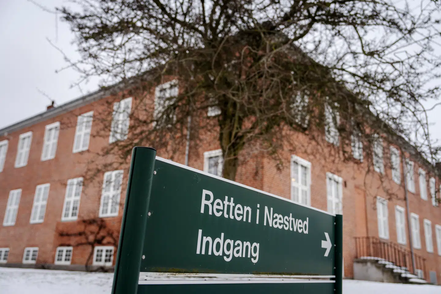 Det midaldrende par fra Sorø skal have deres straffesag behandlet her ved byretten i Næstved.