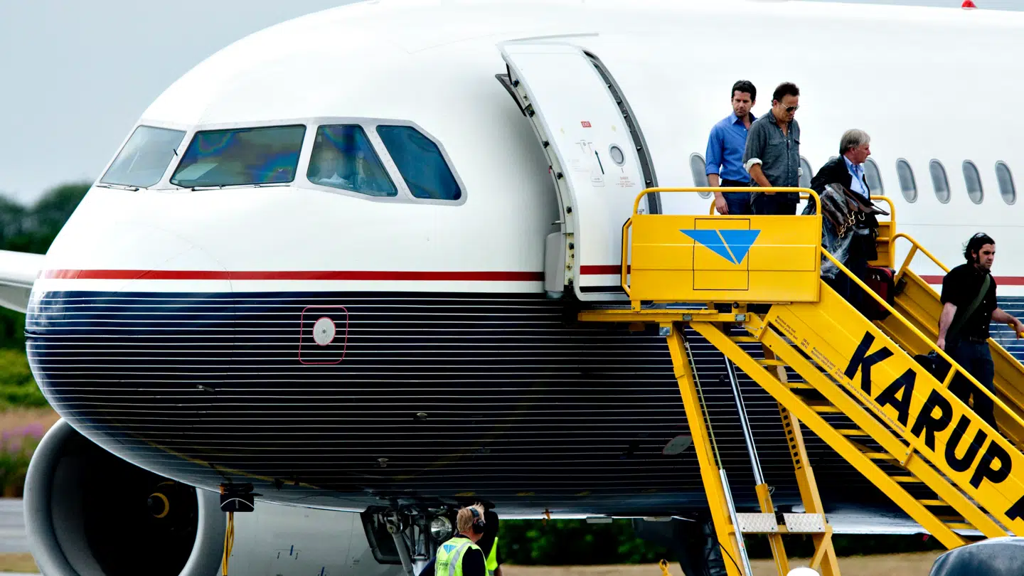 Arkivfoto. I 2009 tog Midtjyllands Lufthavn – nu Karup Midtjylland Airport – imod Bruce Springsteen inden rockstjernens koncert i Herning.