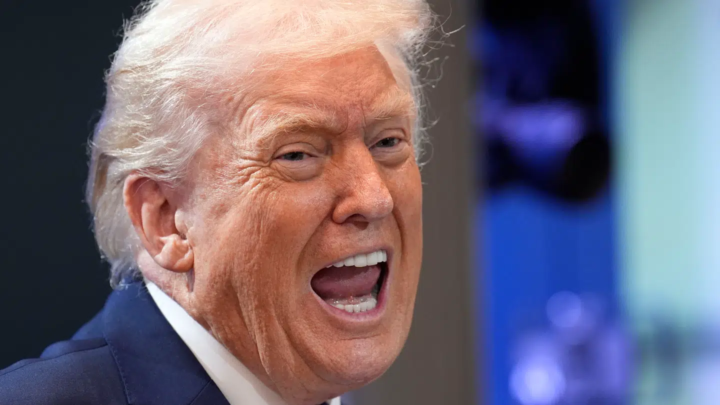 Her ses den amerikanske præsident, Donald Trump, under et pressemøde, som han afholdt fredag i kølvandet på højesterettens afgørelse.