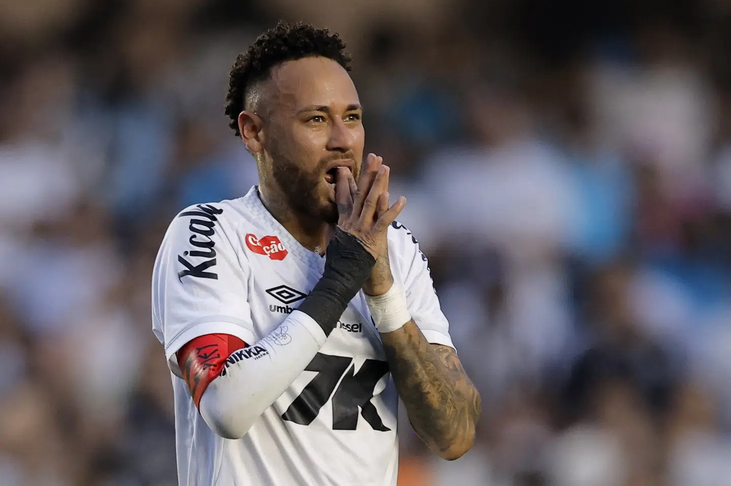 Neymar spiller for barndomsklubben Santos, hvor han har kontrakt frem til udgangen af 2026. (Arkivfoto).