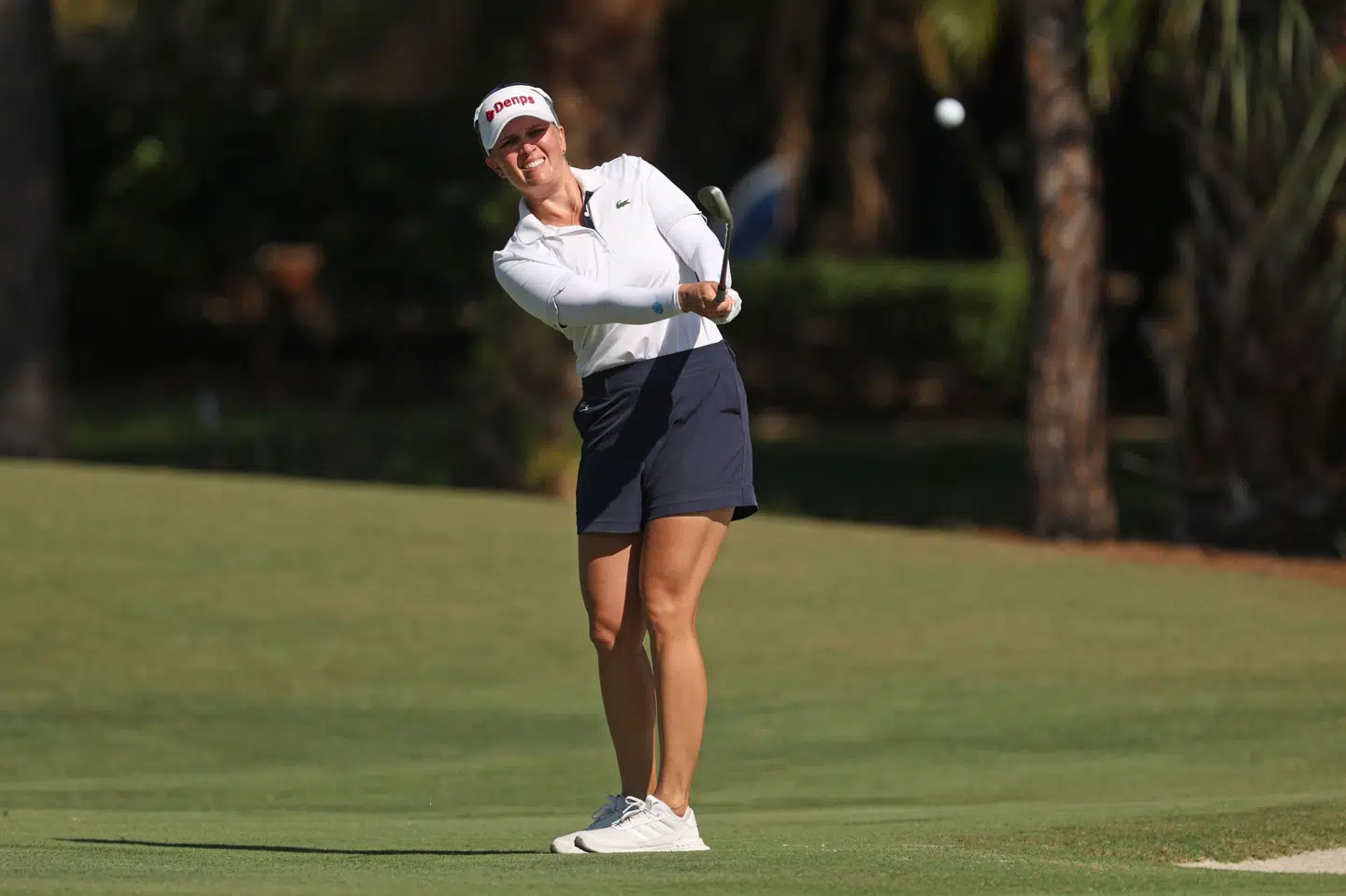 Nanna Koerstz Madsen i aktion ved en turnering i Florida sidste år. Søndag fik hun et flot resultat i Honda LPGA Thailand. (Arkivfoto).
