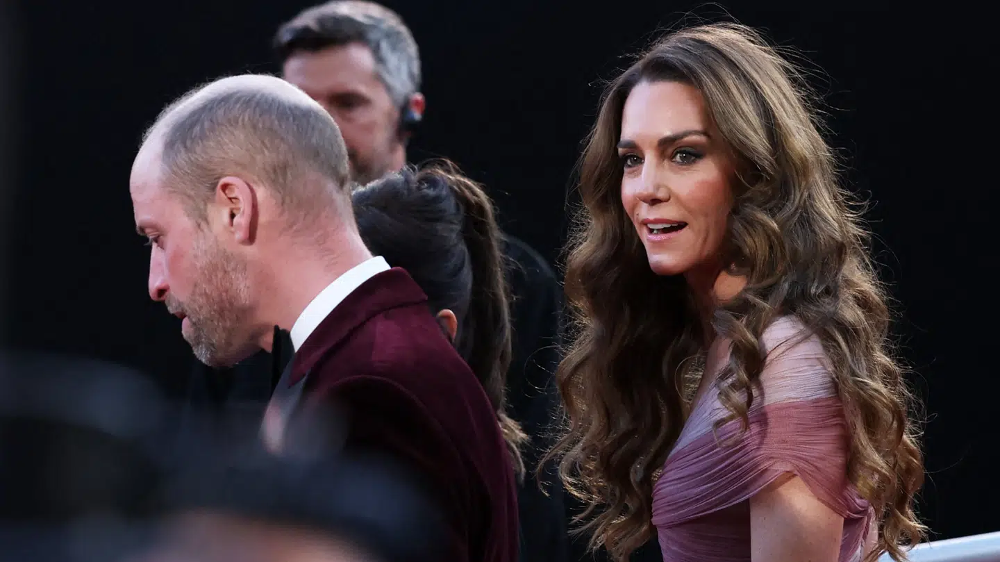 Prins William og Prinsesse Kate til prisuddelingen Bafta i London søndag.