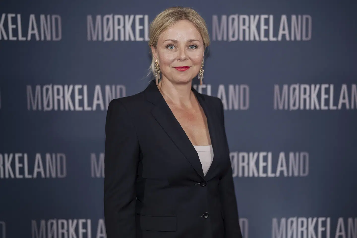 Lene Maria Christensen spiller hovedrollen i "Uniformen" som den nyudnævnte rektor på Politiskolen. Her er hun fotograferet til premiere på filmen "Mørkeland". (Arkivfoto).