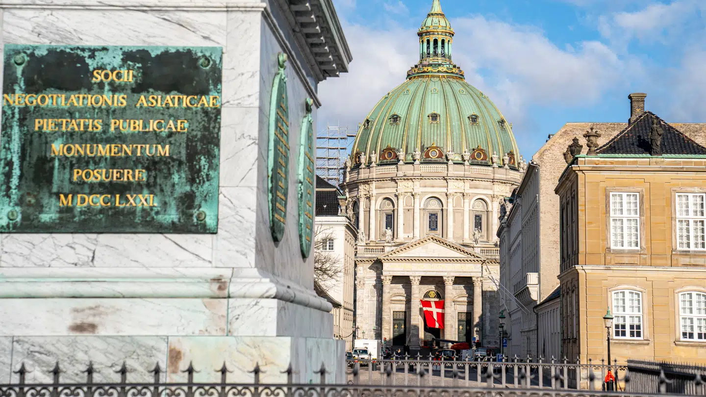 Marmorkirken i København tiltrækker hvert år 1,1 millioner turister. Her i et mere roligt øjeblik.