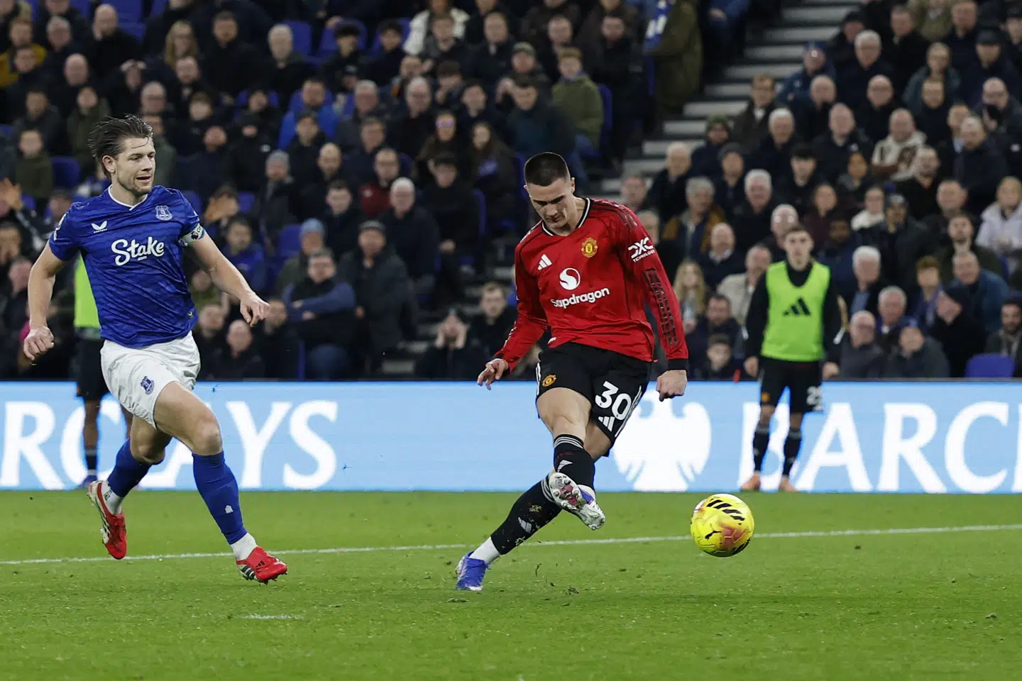 Indskiftede Benjamin Sesko blev matchvinder i Manchester Uniteds 1-0-sejr over Everton.