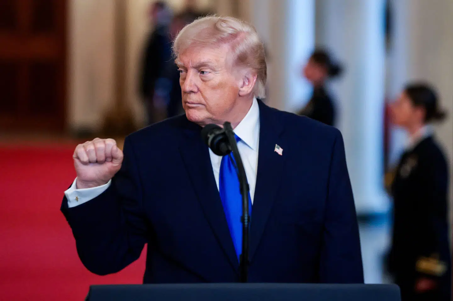 Den amerikanske præsident Donald Trumps nye globale toldsats på 10 procent trådte i kraft ved midnat lokal tid, hvilket er tirsdag morgen dansk tid. (Arkivfoto).