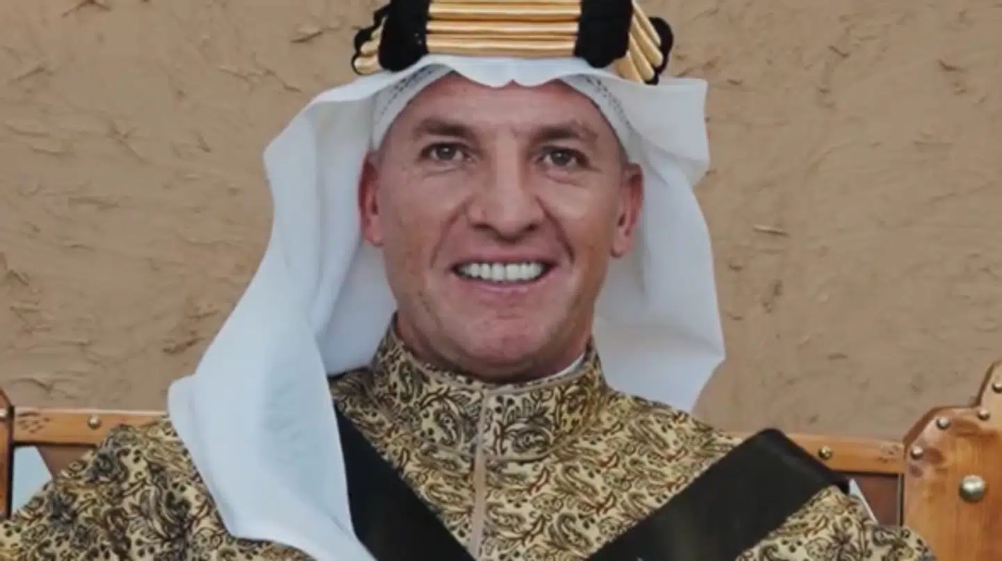 Brendan Rodgers som sheik.