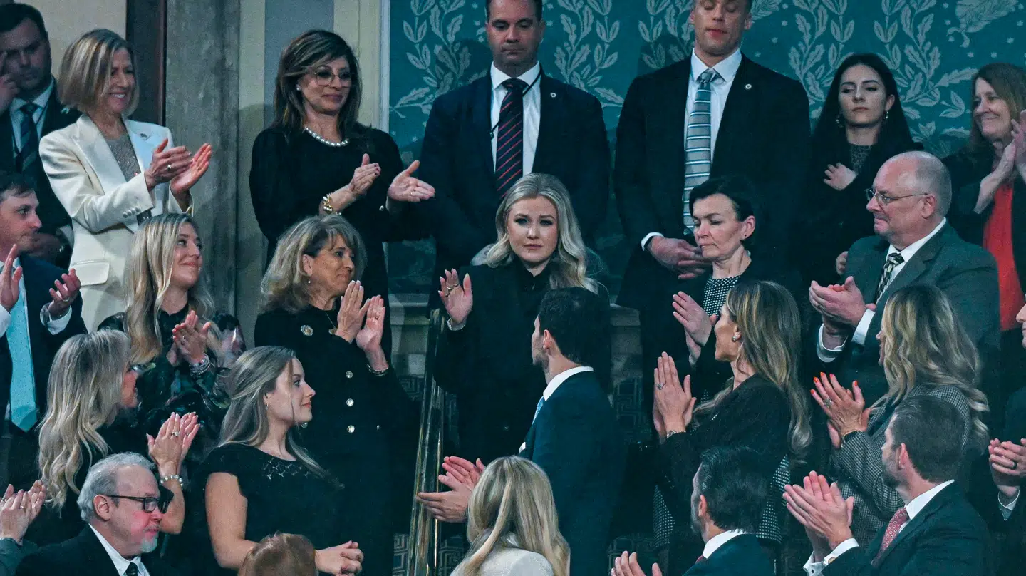 Erika Kirk i centrum i forbindelse med nattens State of the Union-tale.