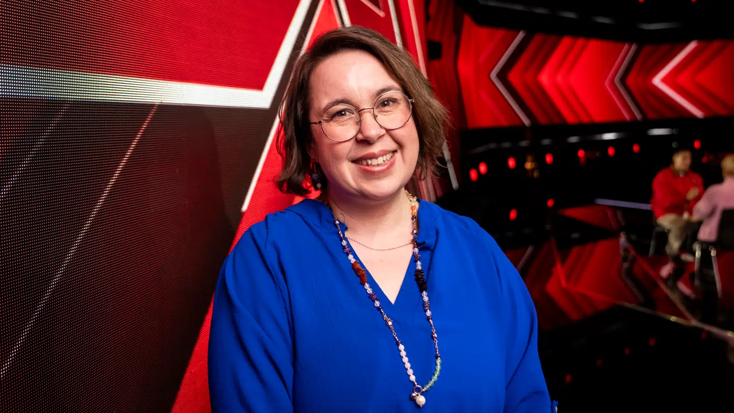 Emilie »Mli« Blomgren i 'X Factor'-studiet.