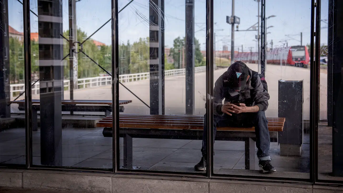 Parret fra Frederiksberg er tiltalt for at have begået blufærdighedskrænkelse her på perronen på Sydhavn Station i København.
