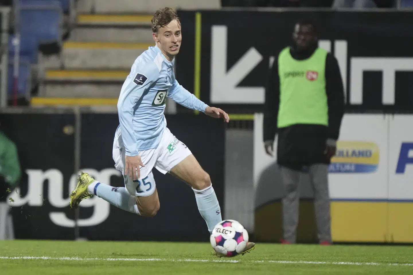 Mads Agger blev dobbelt målscorer i Sønderjyskes hjemmekamp mod Viborg i november. (Arkivfoto).