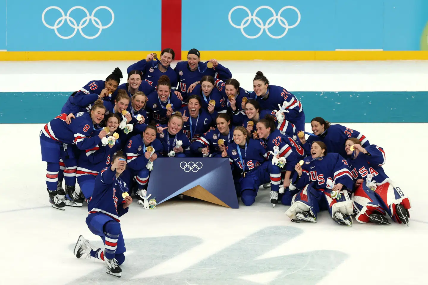 USA's ishockeylandshold vandt torsdag i sidste uge finalen på kvindesiden med 2-1 over Canada ved vinter-OL i Italien. (Arkivfoto).
