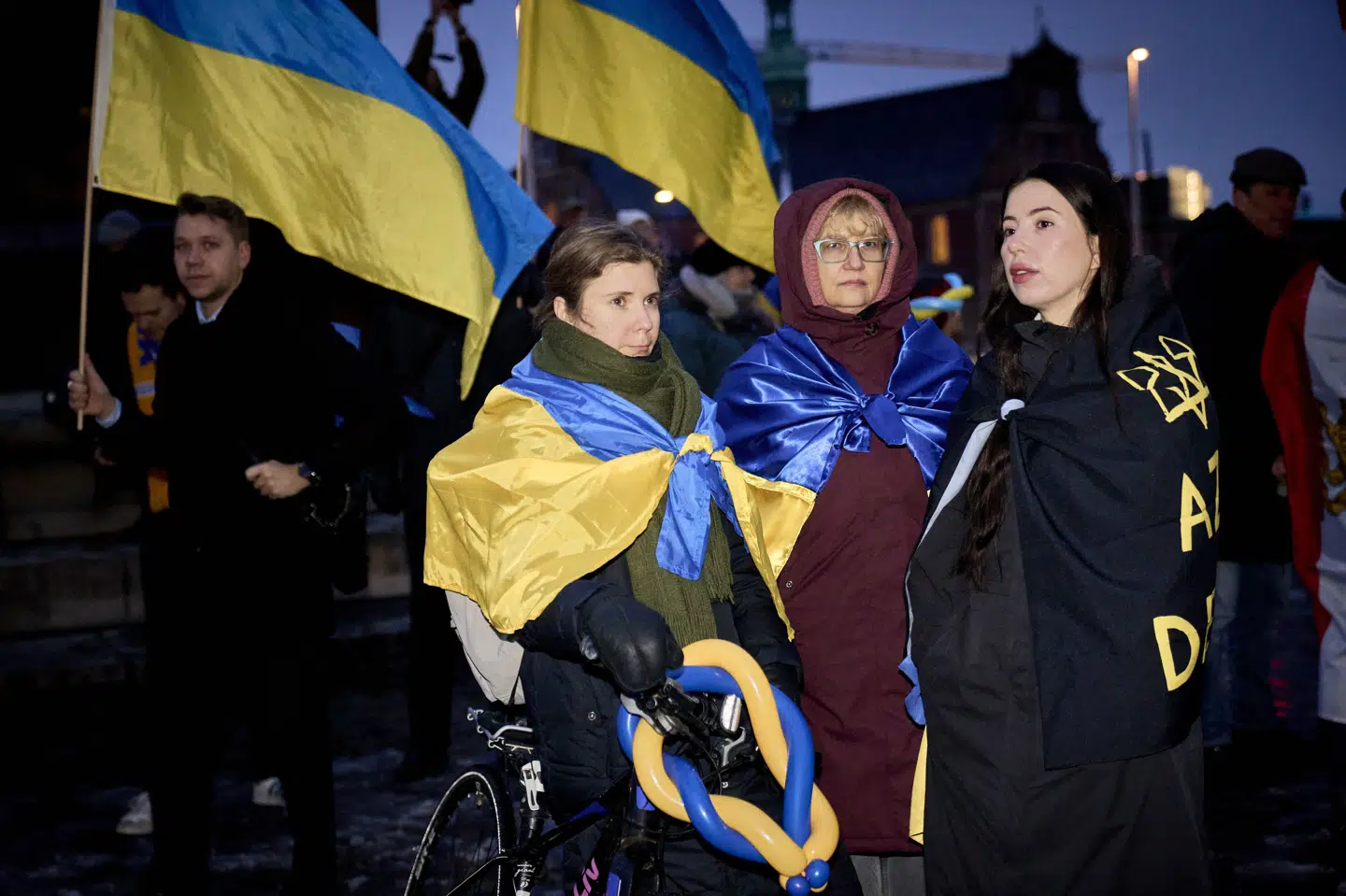 I forbindelse med at det er fire år siden, at Rusland påbegyndte sin fuldskalainvasion af Ukraine, gik mennesker tirsdag på gaden i København til en pro-ukrainsk demonstration. (Arkivfoto).
