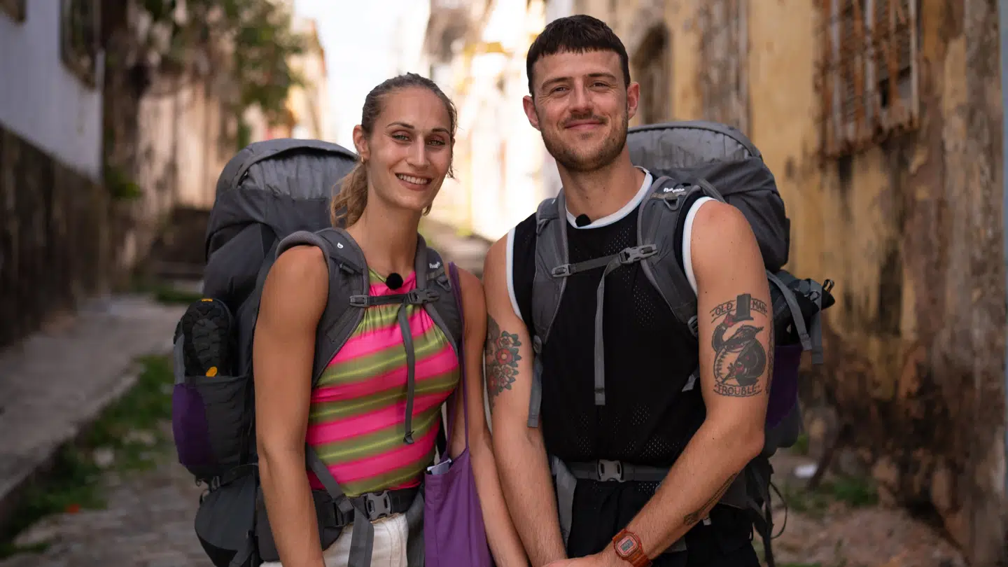 May Lifschitz med sin forlovede Jens