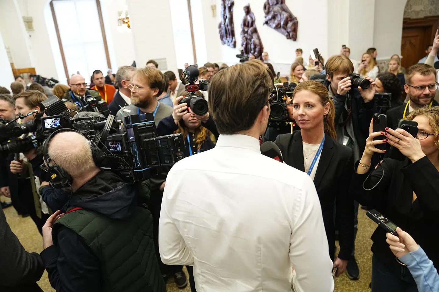 Møde i Folketingssalen, hvor der er hastebehandling af fødevarechecken på Christiansborg i København, torsdag den 26. februar 2026.