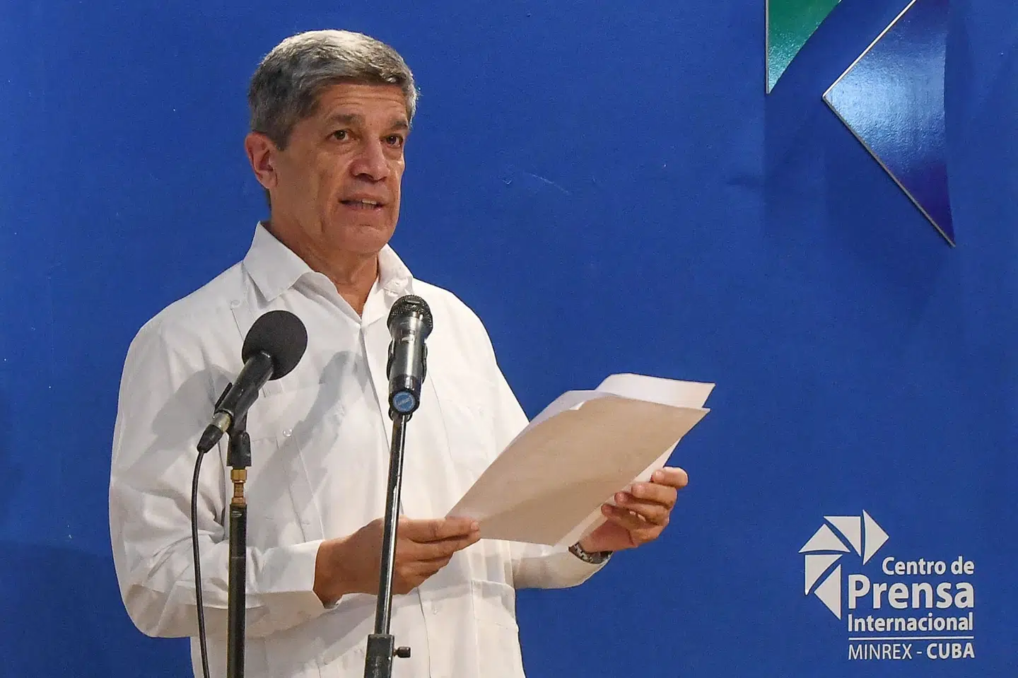 Carlos Fernandez de Cossio, der er en højtstående embedsmand i Cubas udenrigsministerium, udtalte sig torsdag til journalister i Cubas hovedstad, Havana, om en hændelse med en speedbåd i cubansk farvand.