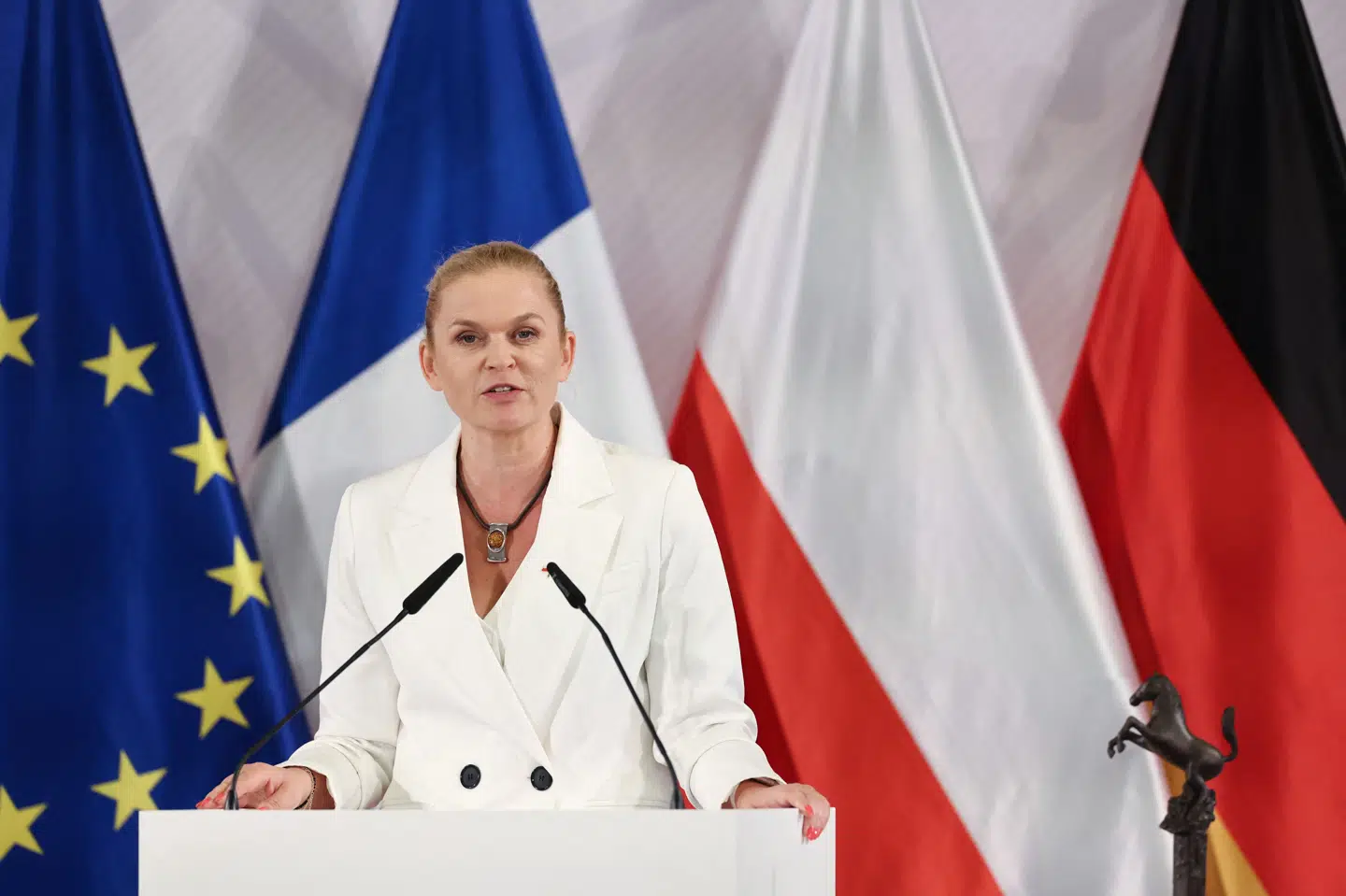 Polens undervisningsminister, Barbara Nowacka, vil tage kampen op med techgiganterne og forbyde sociale medier til børn under 15 år. (Arkivfoto).